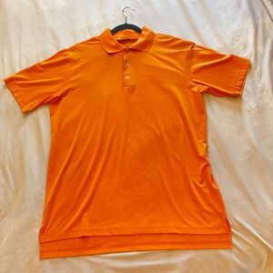 Adidas ClimaCool Golf Polo Shirt Mens Medium Orange‎ Athletic